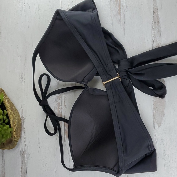 Victoria's Secret | The Wrap Halter Black Bikini Swim Top - Picture 5 of 10